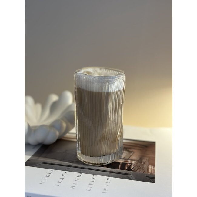 Bavary Şık Dalgalı Cam Bardak Seti 6’lı / Elegante Golvende Glazen Set van 6 / Groot