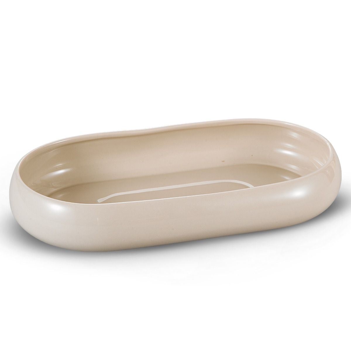 BRICARD BONDY SCHÜSSEL | OVAL 35,0 × 18,0 × 6,0 CM TAUPE