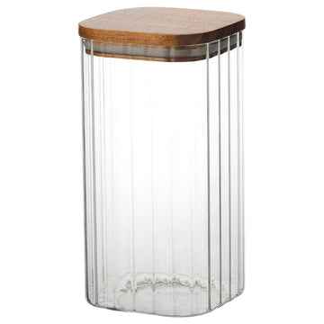 Bricard Acacia Glas-Vorratsbehälter, groß | 10 x 10 x 20 cm, 1,6 l