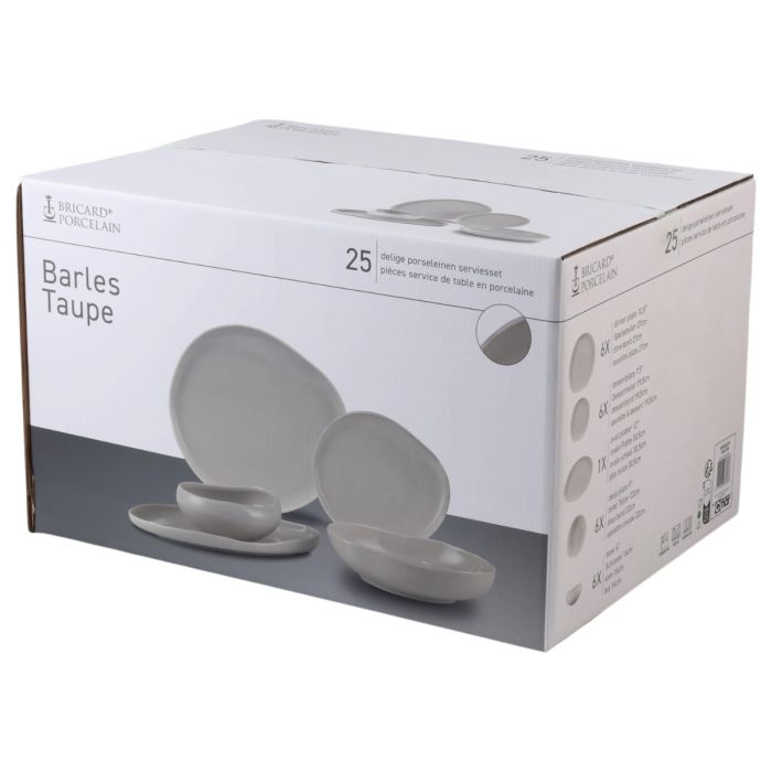 Bricard Barles Yemek Takımı | Taupe 25 Parça