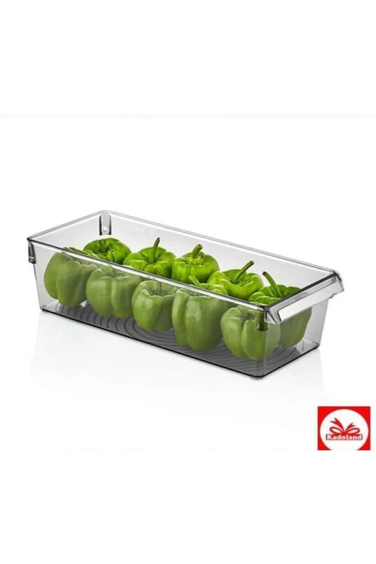 Vip Ahmet VPS-024 Mina Şeffaf Füme Kapaklı Plastik Organizer Raf 2500 ml