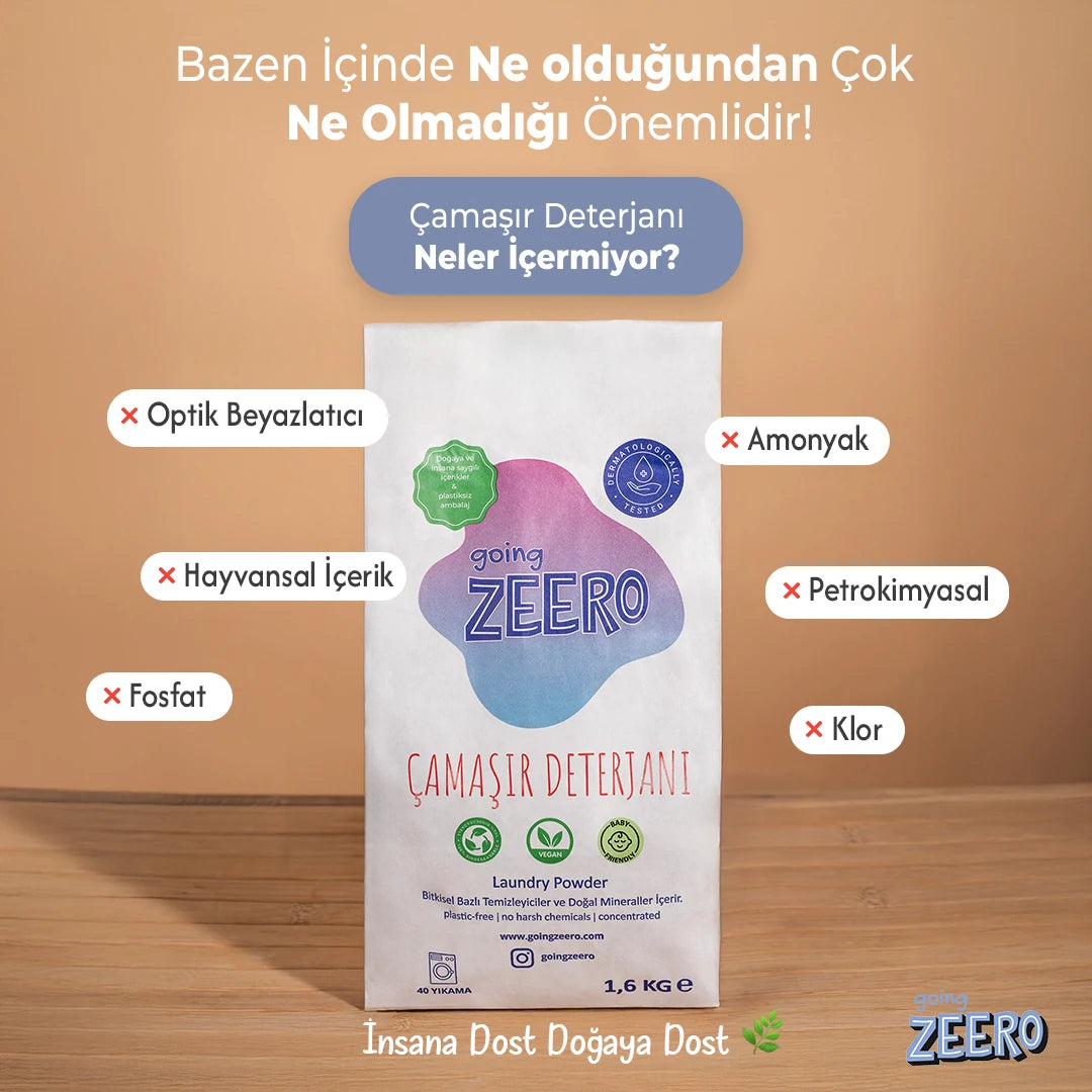 Zeero Natuurlijk geconcentreerd wasmiddel - Op basis van plantaardige en minerale ingrediënten - 40 wasbeurten