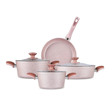 Karaca Biogranit Rosegold İndüksiyonlu Tencere Seti, 7 Parça