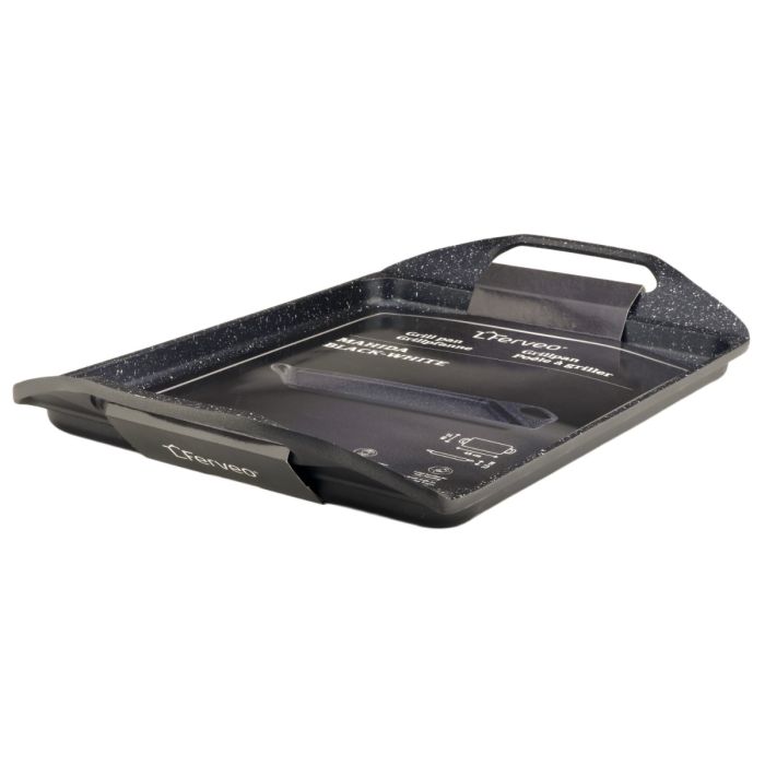 Kadoland Ferveo Mahida Grillpan | Zwart-Wit 45 x 27 x 2,5 cm