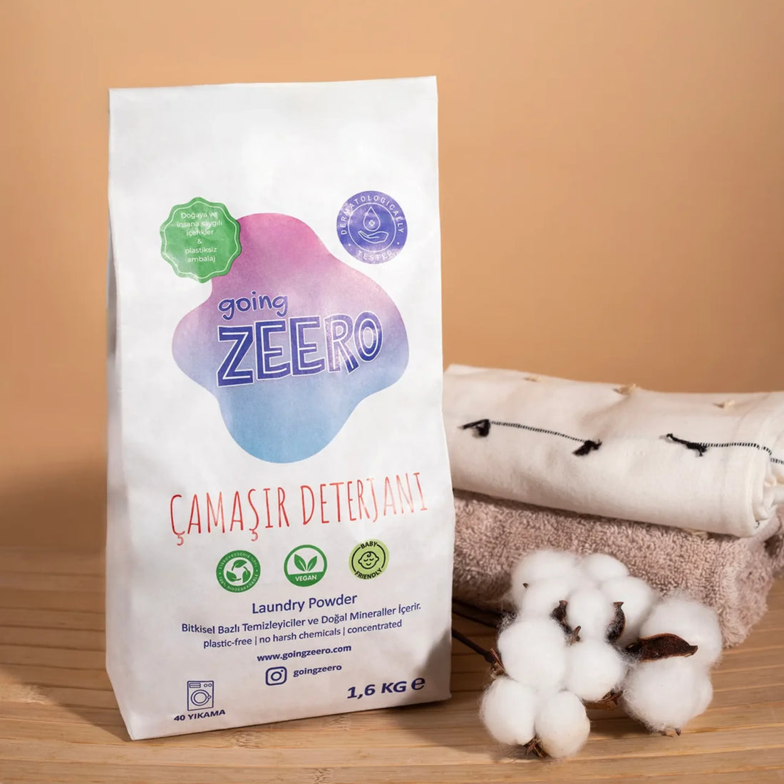 Zeero Doğal Konsantre Çamaşır Deterjanı - Bitkisel & Mineral Kaynaklı - 40 Yıkama