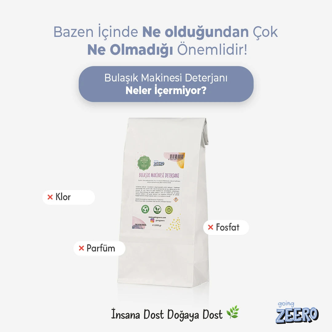 Zeero Doğal Bulaşık Makinesi Deterjanı (50 Yıkama)