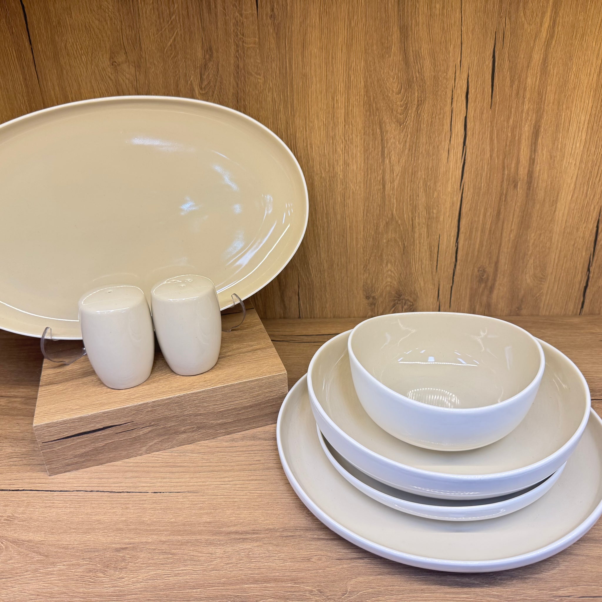 Bricard Colmar White Taupe  Serviesset 6 persoons - 27 delig