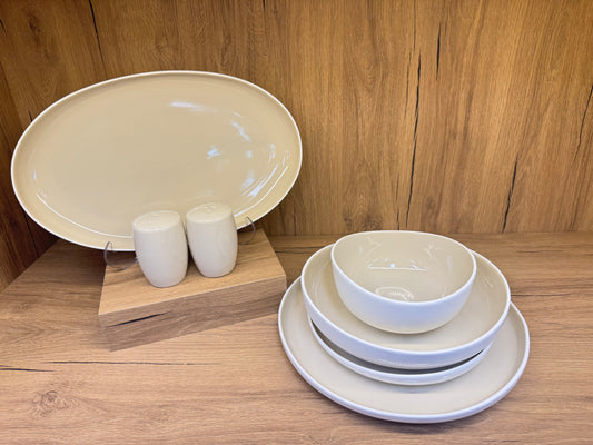 Bricard Colmar White Taupe  Serviesset 6 persoons - 27 delig