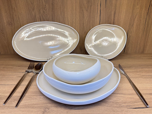 Bricard Barles serviesset / 25-delig voor 6 personen / Beige