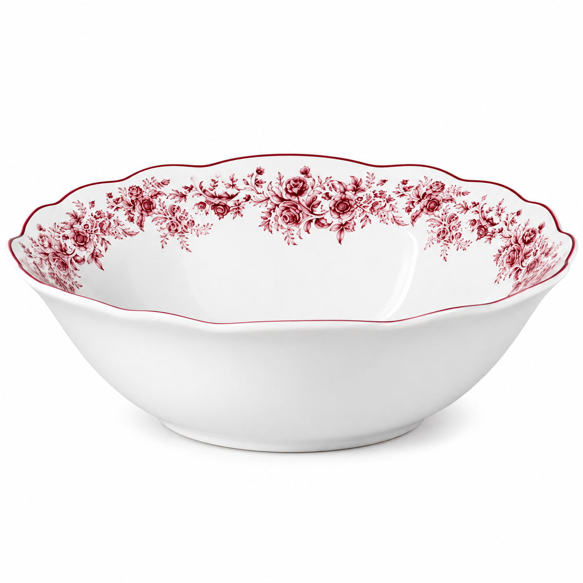 Bavary Vintage 25 parça 6 kişilik Porselen Yemek Takımı- Toscana Pembe çiçek desenli