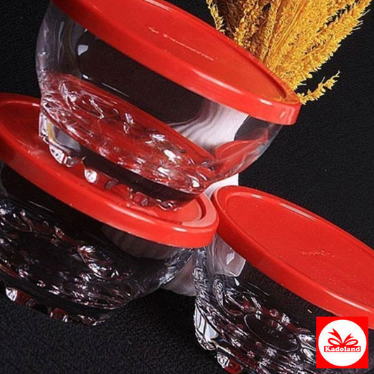 Paşabahçe53523 Karaman 3 Lü Kapaklı Saklama Kabı / 275 cc