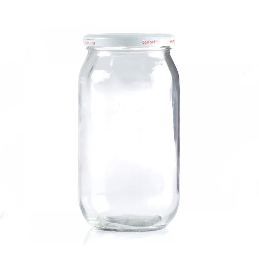 Cam Konserve Kavanozu - Kapaklar Dahil - 20'li - 1 Litre