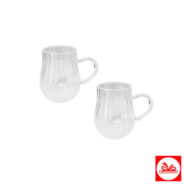 Kadoland Mulex set van 2 bekers met handvat, 300 ml