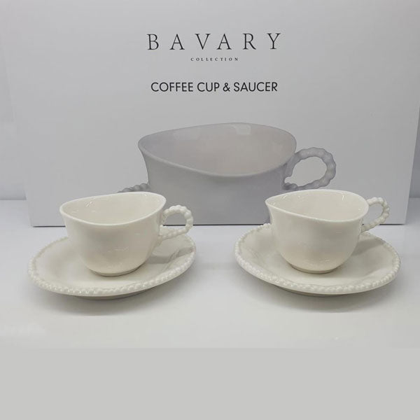 Kadoland Palermo Turks koffieservies, 12-delig | Wit