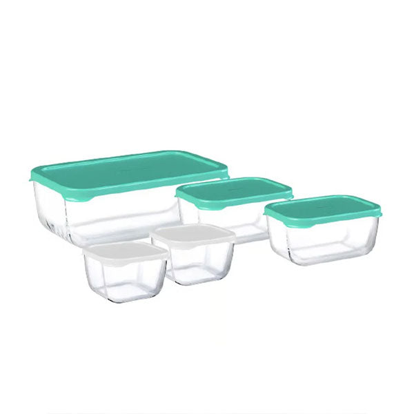 Paşabahçe Snowbox 95455 Combo : lot de 5 récipients de conservation en verre