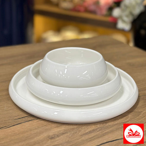 Bricard Bondy Beyaz 18 Parça Yemek Takımı Model -2