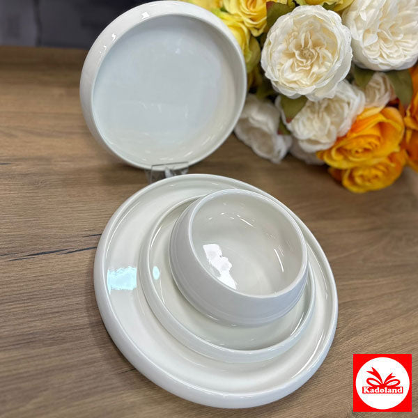 Bavary Chubby Luxury 25-Piece Dinner Set | White