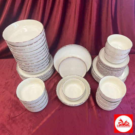 Kadoland Quality Beige Yemek Takımı / 12 Kişilik – 48 Parça.