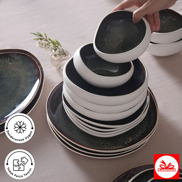 Karaca Earth Collection Galactic 55-delig servies voor 12 personen – Wit
