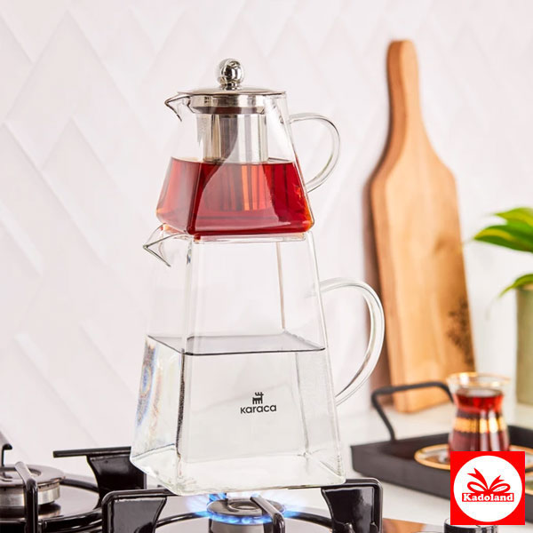 Karaca Giza Borosilicaatglas Theepot