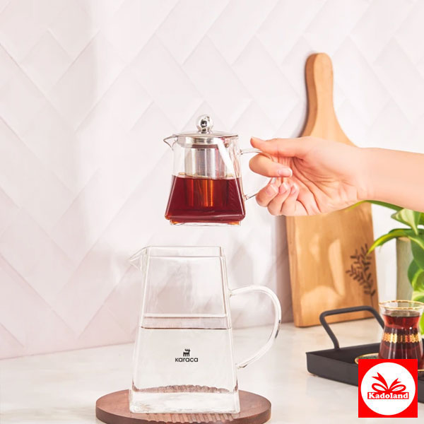 Karaca Giza Borosilicaatglas Theepot