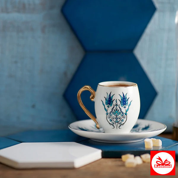 Karaca İznik 2er-Set Kaffeetassen, 80 ml
