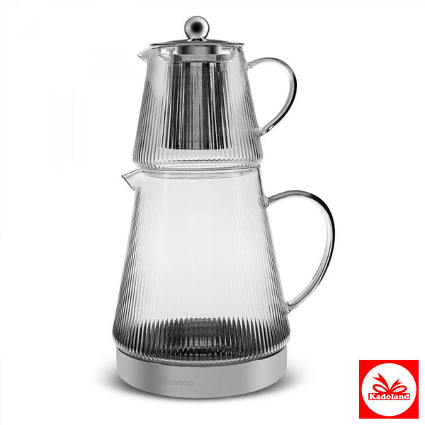 Théière en verre Karaca Keops XL (2,0 L + 0,8 L) | Théière | Théière en verre