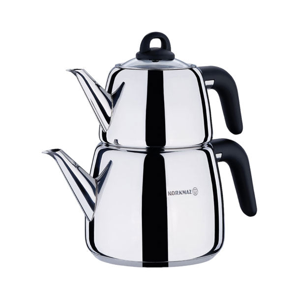 Ensemble de théière Korkmaz A045 Bella Nora | Ensemble de théière 1,0 L/2,0 L