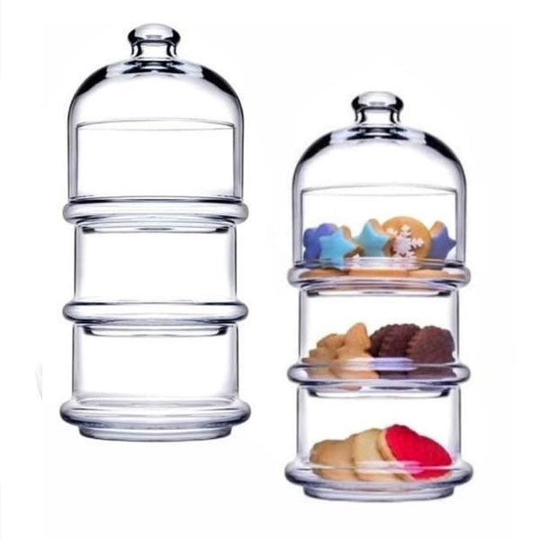 Paşabahçe Villa Patisserie 3-laags Glazen Koekjesstandaard /96815