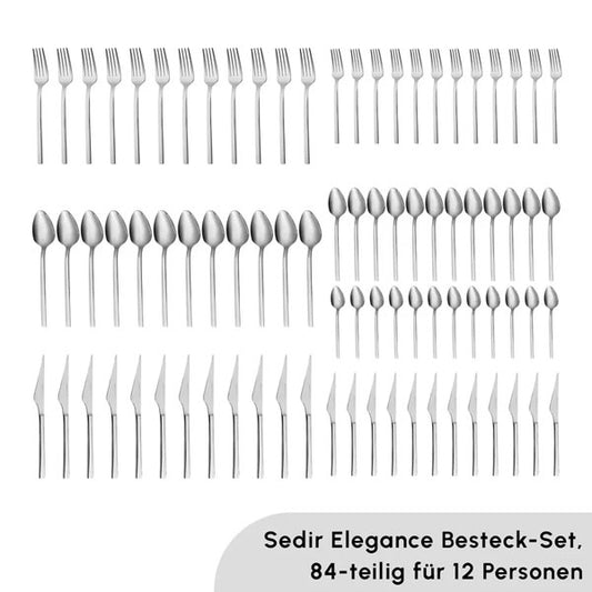 Karaca Sedir Elegance 12 Kişilik Çatal Kaşık Bıçak Takımı, 84 Parça
