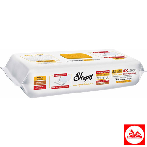 Easy Sleepy Clean Fußmatten-Reinigungstücher – 4 XL – 50 Stück – mit Seife
