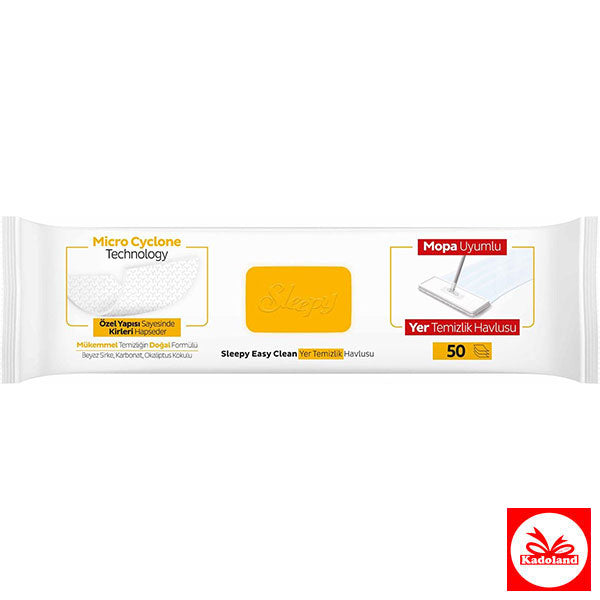 Easy Sleepy Clean Fußmatten-Reinigungstücher – 4 XL – 50 Stück – mit Seife