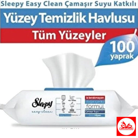 Sleepy Easy Clean Yüzey Temizleme Bezi - Çamaşır Suyu Katkılı / 6 li mega pakket