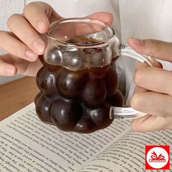 Mulex glazen met druiventrossen en handvat | Druivenvormig glas | Set van 2