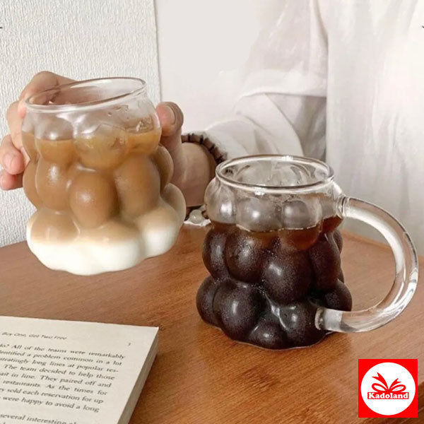 Mulex glazen met druiventrossen en handvat | Druivenvormig glas | Set van 2