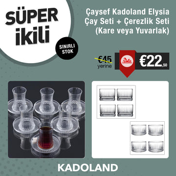 Çaysef Kadoland Elysia Theeset + Snackset / 16 Pcs. / Kampanya icin Detay Aciklamada
