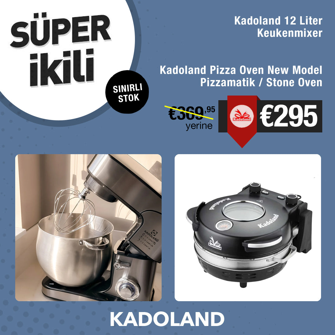 Kadoland 12 Litre Hamur Makinesi + Kadoland Pizza Oven | Tasfirin