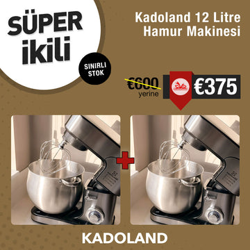 2x Kadoland 12 Litre Hamur Makinesi / Kadoland 12 Liter Keukenmixer