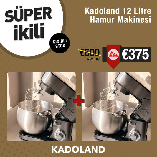 2x Kadoland 12 Litre Hamur Makinesi / Kadoland 12 Liter Keukenmixer