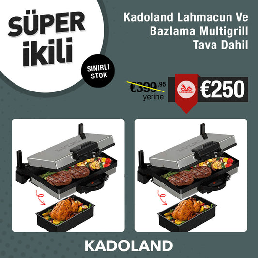 2x Kadoland Lahmacun Ve Bazlama Multigrill - TAVA DAHiL