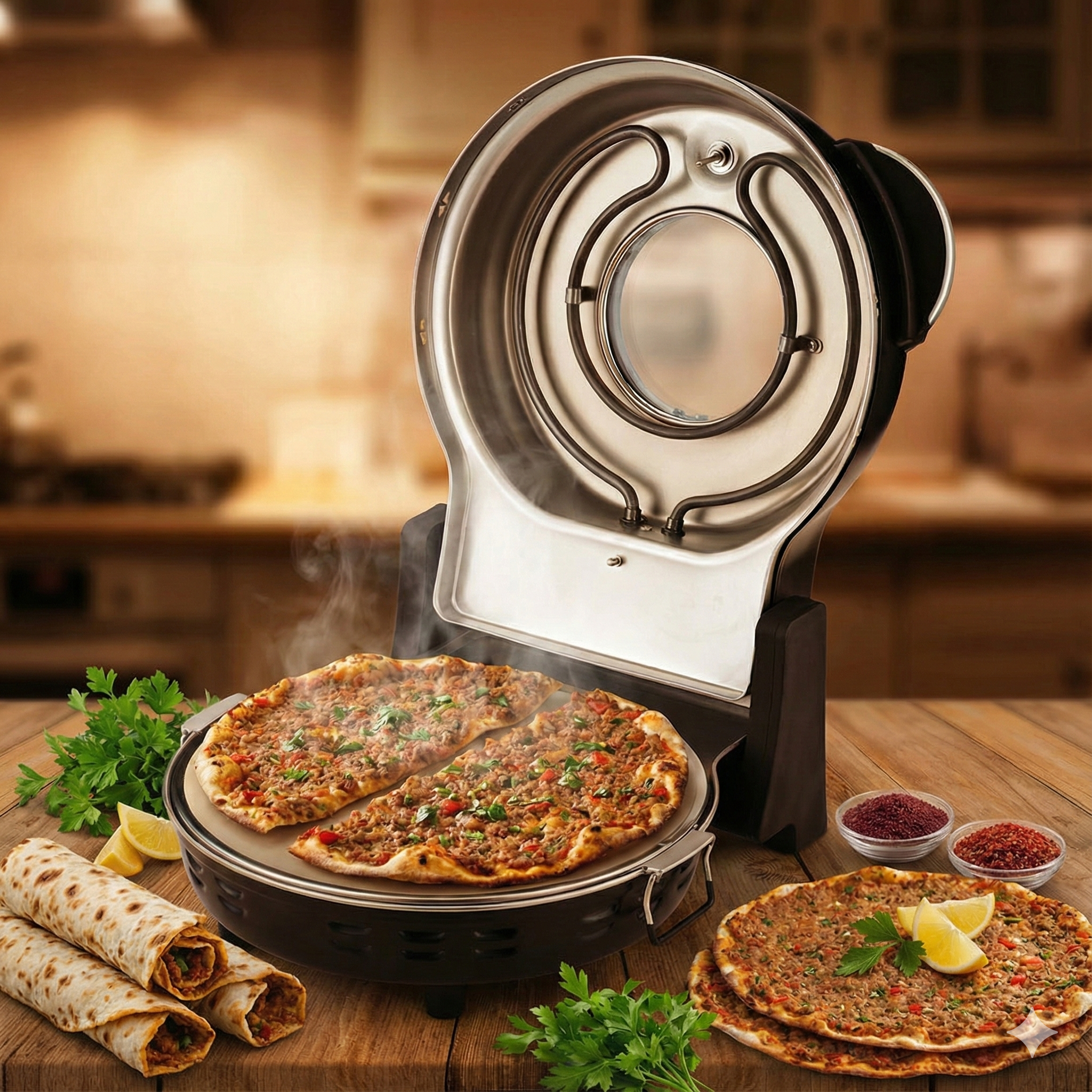 Kadoland Lahmacun and Bazlama Multigrill + Kadoland Pizza Oven | Tasfirin + Kadoland Fladenbacker, Yufka, and Katmer Griddle