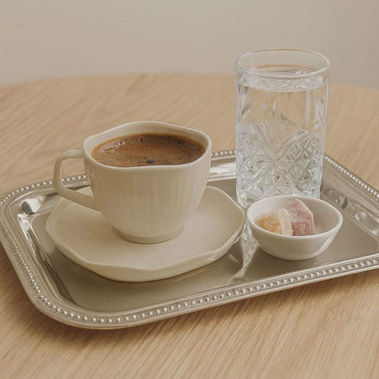 Kadoland Clover Wit Coffee Cup Set 6 persoon 12 pcs / Klein - 90 ml