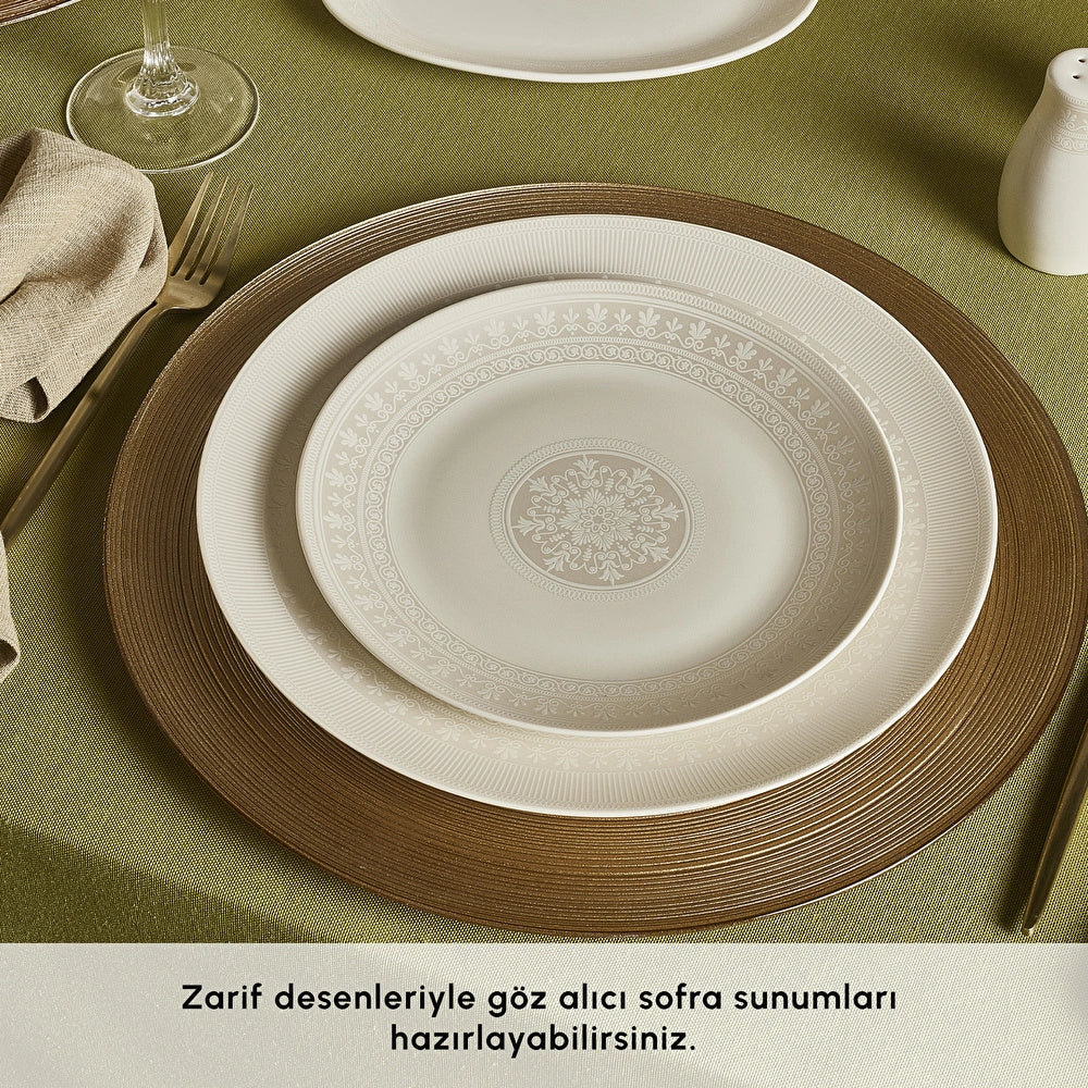 Karaca Forever Bone Artiste 53 Parça 12 Kişilik Yemek Takımı
