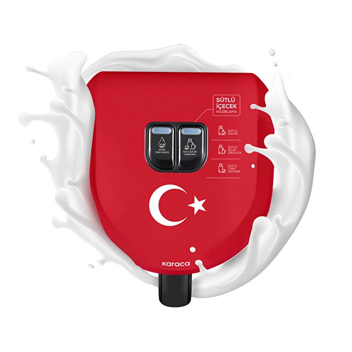 Karaca Hatır Hüps Türkiye Marş Söyleyen 5 Fincan Kapasiteli Sütlü Türk Kahve Makinesi Bayrak Kırmızısı