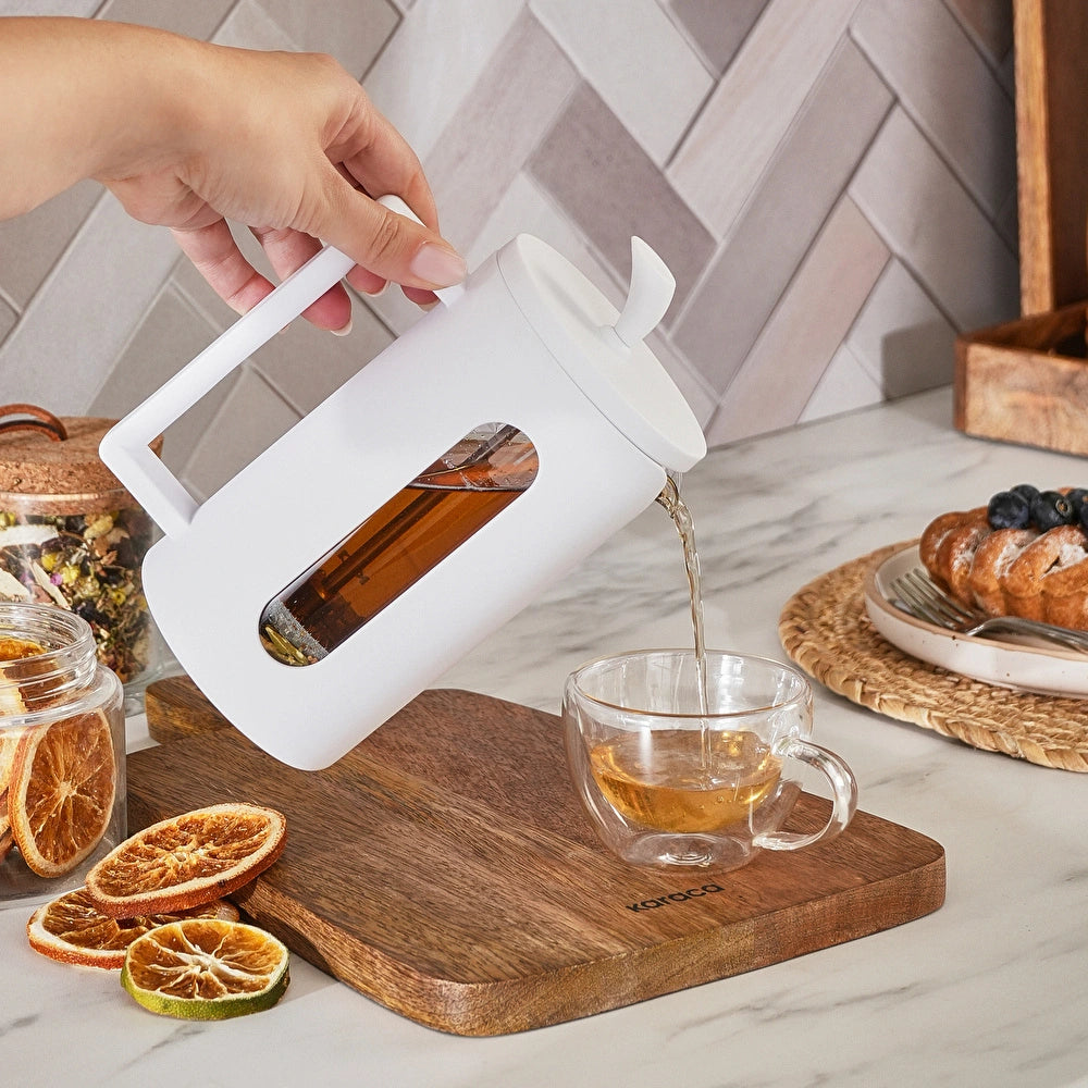 Karaca Leya French Press 600 ml Beyaz