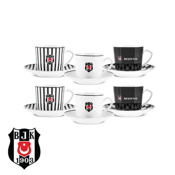 Karaca x Beşiktaş Lisanslı 6 Kişilik Kahve Fincan Takımı 80 ml