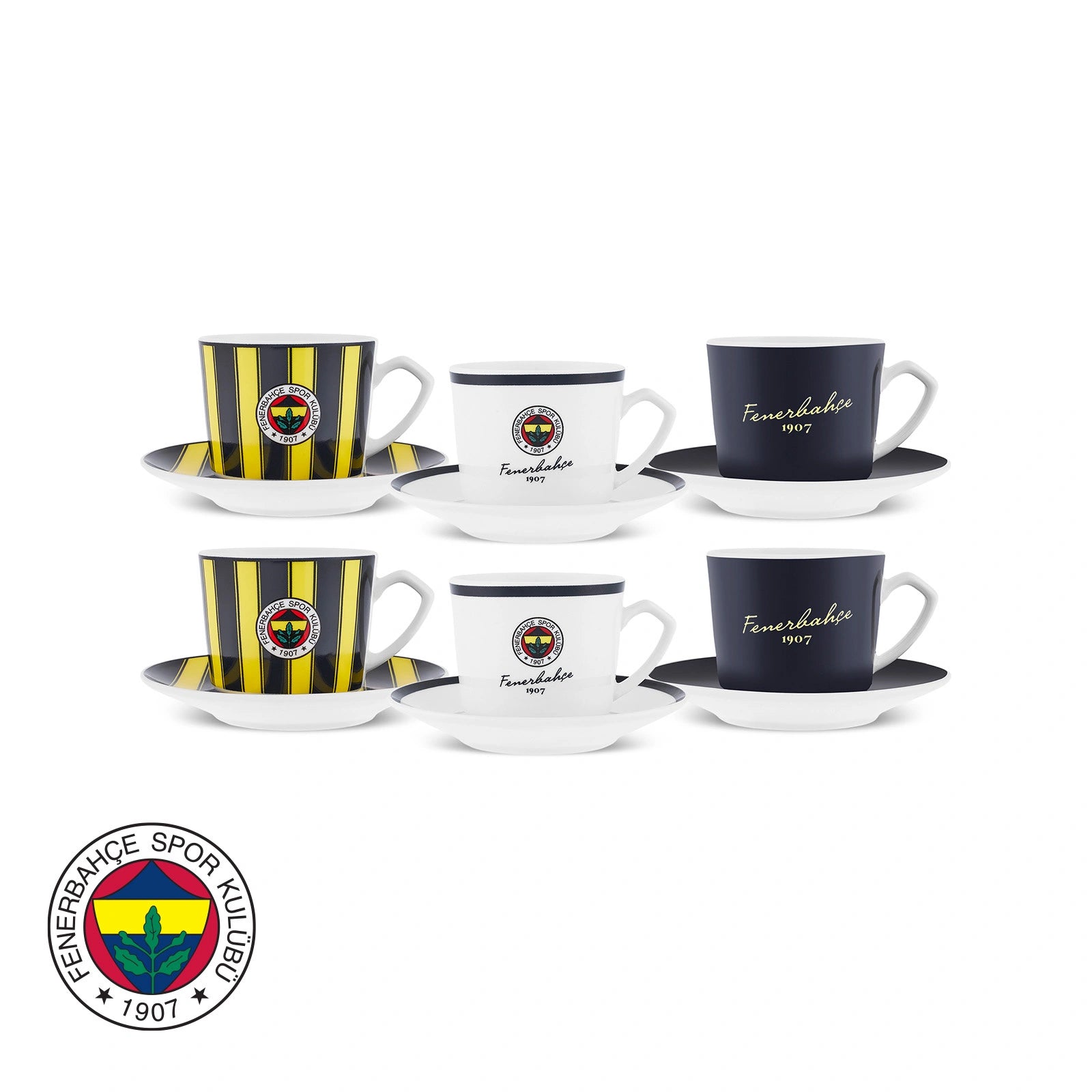 Karaca x Fenerbahçe Lisanslı 6 Kişilik Kahve Fincan Takımı 80 ml