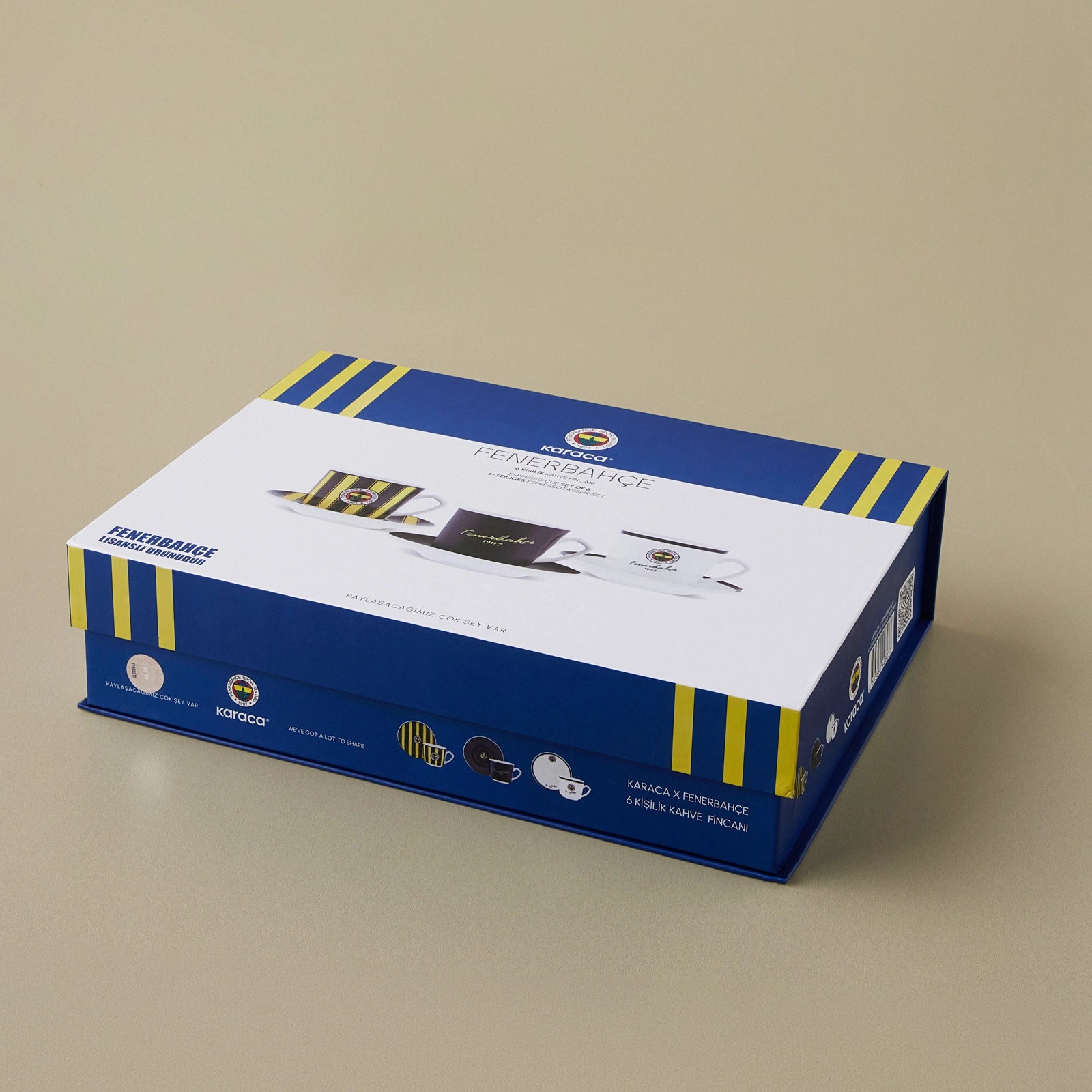 Karaca x Fenerbahçe Lisanslı 6 Kişilik Kahve Fincan Takımı 80 ml