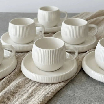 Bavary Chubby Lines Büyük Fincan Takımı 200 ml