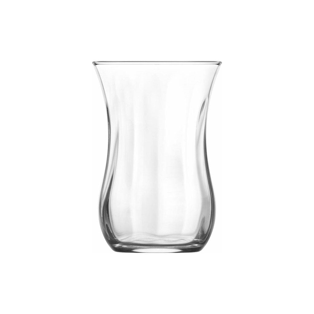 LAV 30020 Set van 12 theeglazen met optische afwerking